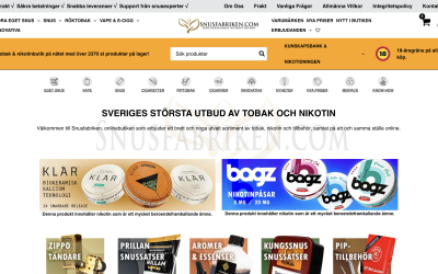 Snusfabriken passerar 2 370 produkter – Sveriges bredaste sortiment av tobak och nikotin online